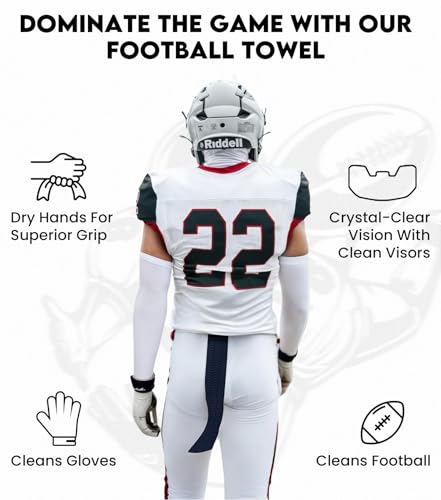 Exxact Sports Streamer Red Football Towel with Hook & Loop (Red) - color: Red