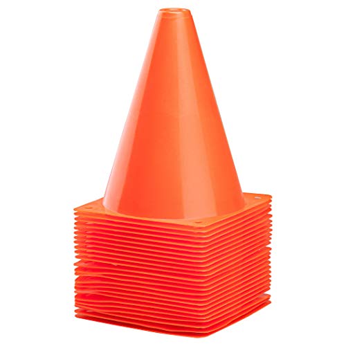 CARTMAN Agility Training Cones, Plastic Soccer Field Markers Indoor Outdoor for Events - style: 7" 24pk