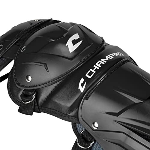 Champro Optimus Pro Catcher/Umpire Leg Guards - color: Black, size: 13.5"