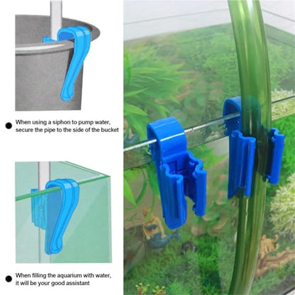 Aquarium Hose Holder 15pcs Fish Tank Pipe Holder Clip Water Change Filter Tube Fixation Adjustable Aquarium Accessories
