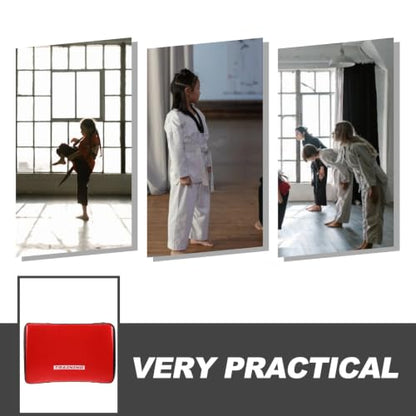 Baluue Taekwondo Kick Pads Thickened Curved Design Pu Eva Material Kicking Targets Large Chest Target and Adults Essential Training Equipment for Karate and Martial Arts