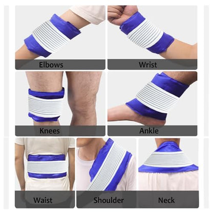 Cold Pack Strap, Elastic Belt to Wrap Cold Pack, Ice Pack Extender Strap, Add Length to Most Ice Pack, Multifunctional (White) - color: White
