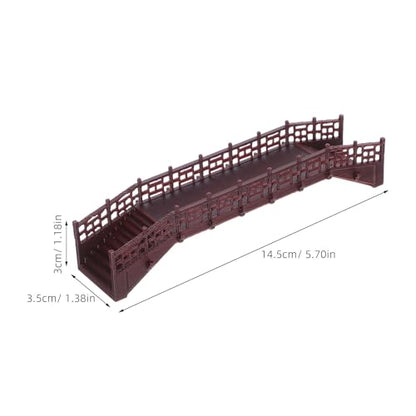 Miniature Chinese Style Bridge Model for Fairy Garden Decor Elegant Plastic Arch Bridge Figurine for Dollhouse and Aquarium Unique Micro Landscape Bridge Ornament