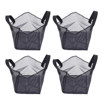 4PCS Aquatic Plant Pots, Reusable PVC Pond Planting Bags with Sturdy Handles, Aquatic Plant Baskets, Grow Bags for Island Live Aquarium Flowers, Convenient to Storage (Square) - size: Square