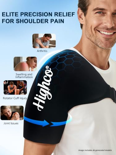 Shoulder Ice Pack Wrap for Rotator Cuff and Arm,Cold Compression for Relief - color: Xlarge-black