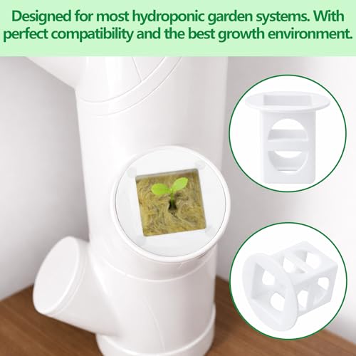 24 Pcs Grow Cubes for Hydroponic System, Grow Cube Hydroponic Cups Compatible with yCube, Reusable Hydroponic System Grow Cube for Indoor Graden Supplies