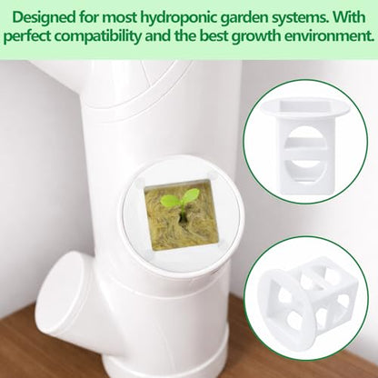 24 Pcs Grow Cubes for Hydroponic System, Grow Cube Hydroponic Cups Compatible with yCube, Reusable Hydroponic System Grow Cube for Indoor Graden Supplies