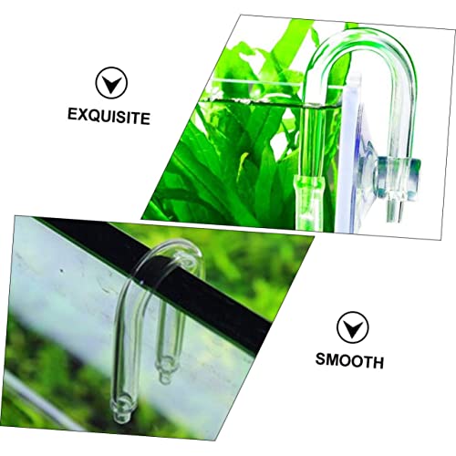DECHOUS U Shaped Diffuser Connector Tube for Aquarium Glass Regulator Accessory for Fish Tank Practical Replacement for Injection Systems