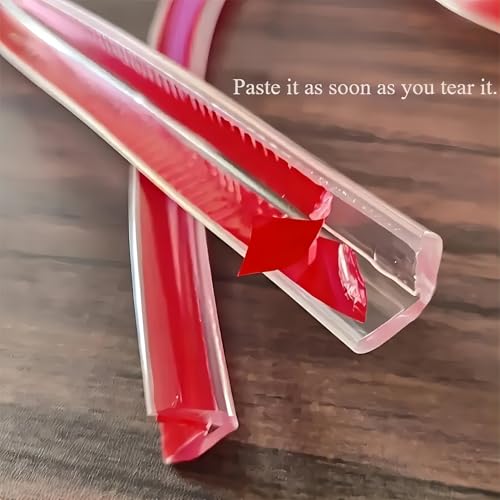 1 Roll Furniture Corner Guard Edge Safety Bumpers, 0.39X39.37 Inches Soft Silicone Clear Corner Guards, Adhesive Gel for Furniture, Cabinets, Glass & Coffee Tables