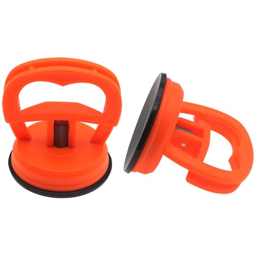 2PCS Heavy Duty Suction Cup Small Dent Puller for Car Dent Removal, Tiles, Glass, Screen and Objects Moving(Orange)