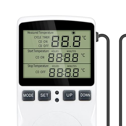Temperature Controller Digital Thermostat Timer Display Control PC Suitable for Aquarium Reptile Farm