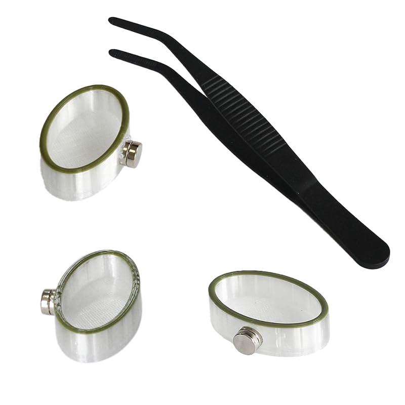 Jumping Spider Enclosure Accessories 3 Pcs Magnetic Feeding Bowl Set with Jumping Spider Feeding Tongs Removable Feeding Station Decor for Spider Terrarium