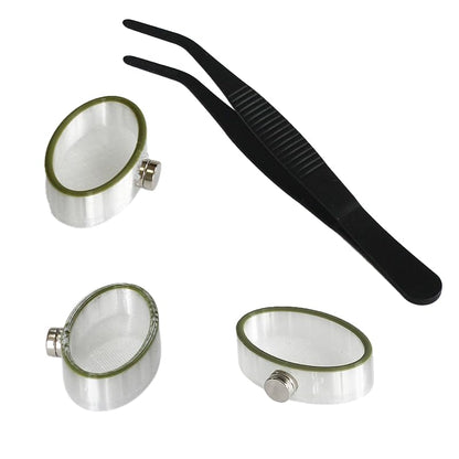 Jumping Spider Enclosure Accessories 3 Pcs Magnetic Feeding Bowl Set with Jumping Spider Feeding Tongs Removable Feeding Station Decor for Spider Terrarium