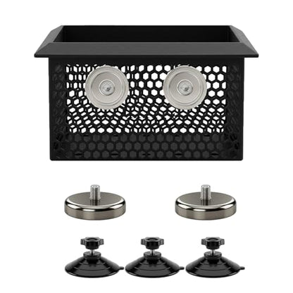 Floating Coral Frag Rack and Fish Isolation Box for Saltwater Reef Tank, 4x6 Inch Saltwater Coral Frag Holder with Magnetic or Suction Mount, Floating Anemone Holder and Isolation Cup for Reef Tanks