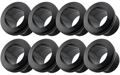2 Inch Bulkhead Fitting 8 Pack, Heavy Duty Slip x Slip Tank Adapter, Durable Water Tank Connector for Aquariums, Rain Barrels, Hydroponics, Reservoirs, Ponds & Irrigation Systems - size: Pack of 8