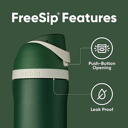 Owala Harry Potter FreeSip Stainless Steel Water Bottle 24 oz Slytherin - color: Slytherin, size: 24 Ounces