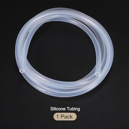 3.3ft 3/32" ID x 5/32" OD Silicone Tubing Clear 2.5mm x 4mm Industrial Plastic Tubing Pure Silicone Hoses for Pump Siphoning Draining Irrigation Brewing - color: Clear, size: 3/32" x 5/32"