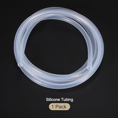 3.3ft 3/32" ID x 5/32" OD Silicone Tubing Clear 2.5mm x 4mm Industrial Plastic Tubing Pure Silicone Hoses for Pump Siphoning Draining Irrigation Brewing - color: Clear, size: 3/32" x 5/32"