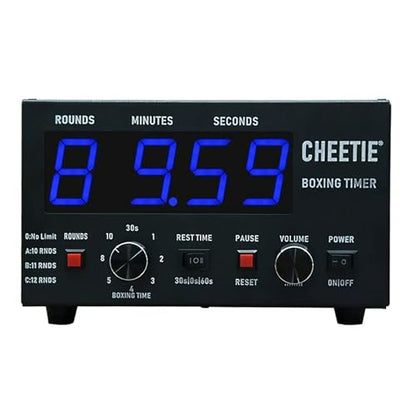 Big Screen Boxing Interval Timer, Boxing Fitness Timer with Adjustable Sound, Training Time, Rest Time and Repeat, for Gyms, Garages, Workouts and Outdoor Activities