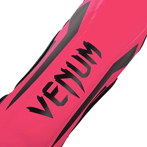 Venum Kids Elite Shinguards - color: Neo Pink, size: Medium: 6-8 Years