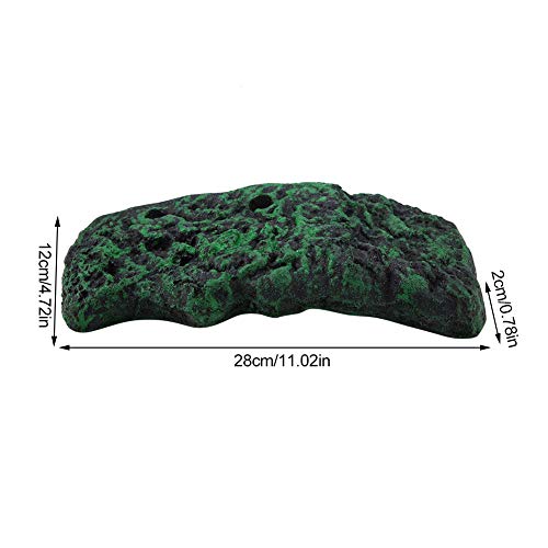 Turtle Climbing , Basking Automatic Floating Pier Terrapin Dock Reptile Ramp Terrarium Ornament with Suction Cup for Semi Aquatic Animals(L)