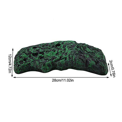 Turtle Climbing , Basking Automatic Floating Pier Terrapin Dock Reptile Ramp Terrarium Ornament with Suction Cup for Semi Aquatic Animals(L)