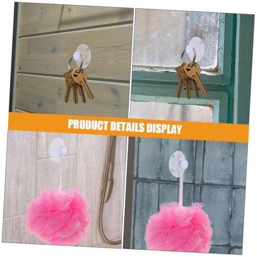 Homoyoyo 200pcs Suction Cup Towel Hooks for Glass Tabletop Suction Cups Adhesive for Aquarium Window Display