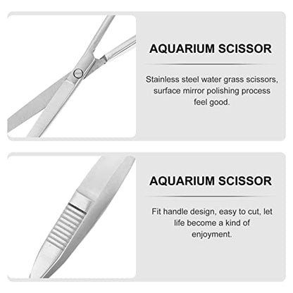 Balacoo Aquarium Scissor Stainless Steel Spring Scissor for Aquarium Fish Tank