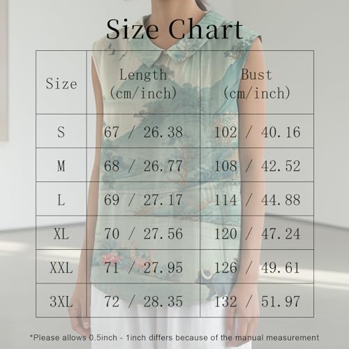 domirica Graceful Japanese Art Pattern Sleeveless Collared Tank Top Soft Casual Boho Sleeveless Tshirts for Women - color: Bow, size: Small