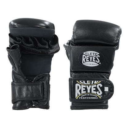 CLETO REYES Black Mamba MMA Training Boxing Gloves for Men and Women, Cowhide Leather, Black - size: Small