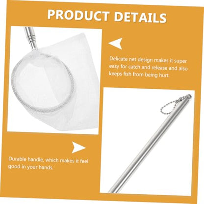 UPKOCH Mini Telescopic Aluminum Alloy Fishing Net Lightweight Compact Shrimp Scoop for Aquarium Use Delicate