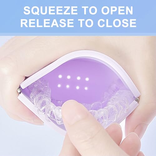 Silicone Retainer Case with Lanyard, Slim Partial Denture Case Container With Retainer Remover Tool, Chew & Brush Compatible With Invisalign, Mouth Guard, Orthodontic Aligner