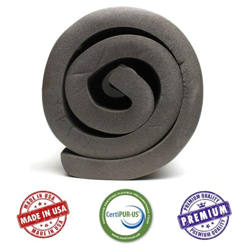 AKTRADING CO. 5" H X 24" W X 72" L CertiPUR-US Certified Rubber Foam Sheet Cushion (Seat Replacement, Upholstery Sheet, Foam Padding, Acoustic Foam Sheet) - size: 5" H X 24" W X 72" L