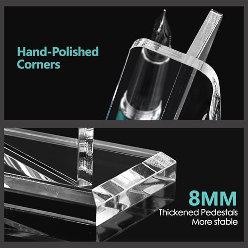 Acrylic Pen Holder Desktop Display, Vertical Fountain Pen Pencil Stand Ballpoint Showholder, Clear Makeup Brush Rack, Paintbrush Drying Support Organizer Desk for Exhibitions,Office,Store Use - style: Vertical Pen Holder（1PCS)