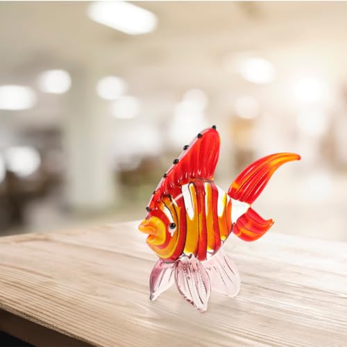 ARTIBETTER 1pc Glass Fish Ornament Flowers for Clear Animal Glass Sea Figure Jewelry Marine Vase for Flower Desktop Decoration