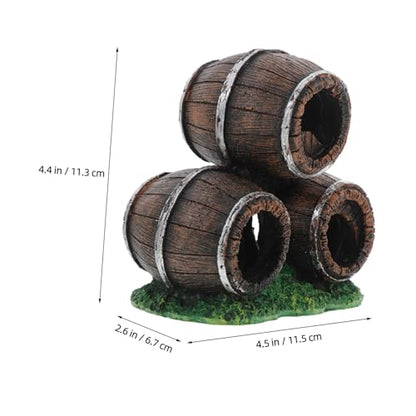 Stacked Broken Barrel Aquarium Decor Vivid Fish Accessories for Fish Tank Landscaping Shrimp Hideout Cave Fish Tank Decoration