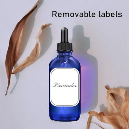 Dropper Bottles, 4oz Blue Bottle with Dropper for Essential Oils with Funnel, Labels & Pipette, 2-Pack Tincture Bottles with Dropper(Unbreakable Plastic Eye Dropper) - color: Blue