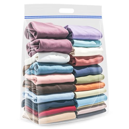 Extra Large 25 Gallon Storage Bags - 35” x 24” with Resealable Zip and Carry Handle, Ideal for Clothes, Pillows, Moving and Travel, Set of 3 - size: Jumbo 3 pack