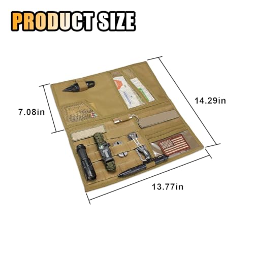 smilfuy Tactical Molle Car Sun Visor Organizer, Large Molle Visor Panel - color: Khaki