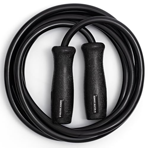 Elite Jumps Muay Thai 2.0 Weighted Jump Rope for MMA, 1.1 lbs, 8 ft - color: Black