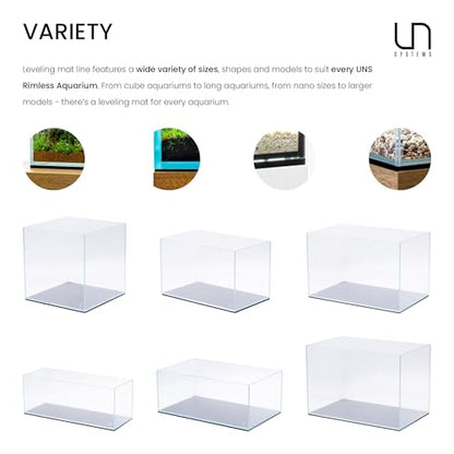 UNS Leveling Mat - 90x45cm | 35.43x17.71in, 6mm - Non-Slip Dense Foam Freshwater Saltwater Aquarium Mat for Planted Tanks, Marine Coral Reef, Turtle Reptile Enclosure, Betta Fish Shrimp Tank - Black - size: 90x45cm | 35.43x17.71"