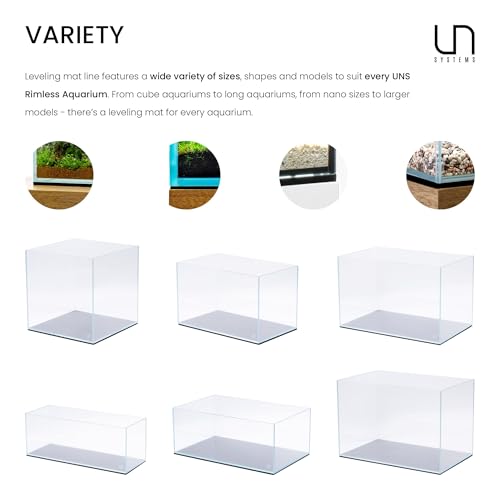 UNS Leveling Mat - 40x40cm | 15.74x15.74in, 5mm - Non-Slip Dense Foam Freshwater Saltwater Aquarium Mat for Planted Tanks, Marine Coral Reef, Turtle Reptile Enclosure, Betta Fish Shrimp Tank - Black - size: 40x40cm | 15.74x15.74"