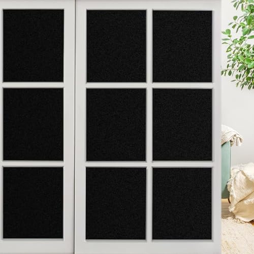 Blackout Window Privacy Film, Darkening Film Total Black Matte Opaque 100% UV Light Blocking, Static Cling Tint Covering Film for Home (23.6 x 78.7inches, Matte Black) - color: Black, size: 23.6 x 78.7 Inch