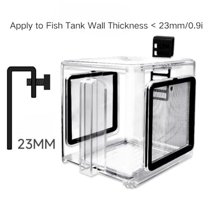 Saim Fish Breeding Box, Acrylic Aquarium Breeding Boxes, Acrylic Fish Isolation Box Hanging Aquarium Hatchery Tank for Small Baby Fishes Shrimp Clownfish Guppy Hatchery, Transparent