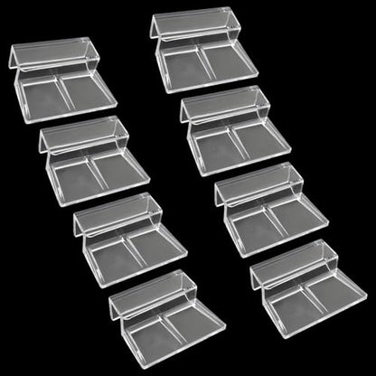 Murtenze 8 PCS Aquarium Lid Clips, 12mm Clear Acrylic Fish Tank Holder Support Clamps for Rimless Aquariums - size: 12mm