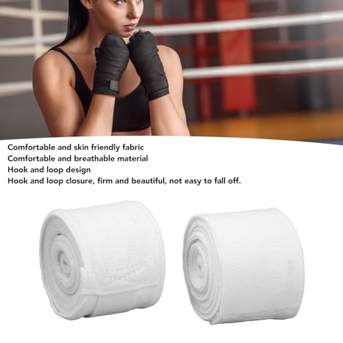 GOTOTOP 2pcs Boxing Handwraps Cotton Quick Drying Semi Elastic Sports Hand Wraps Kickboxing Muay Thai 5m