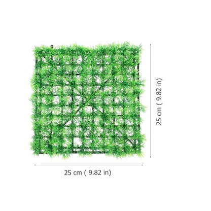 Abaodam Washable Artificial Grass Mat for Aquariums Lifelike Grass Carpet with Thick Base Safe Plastic Material Aquarium Decoration with Suction Cups