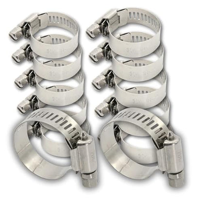 Ganador 12-Pack Stainless Steel Hose Clamps 13mm-19mm - 1/2" - 3/4", Universal Fitment w/Worm Gear for Pool, Automotive, Mechanical Plumbing General Purpose