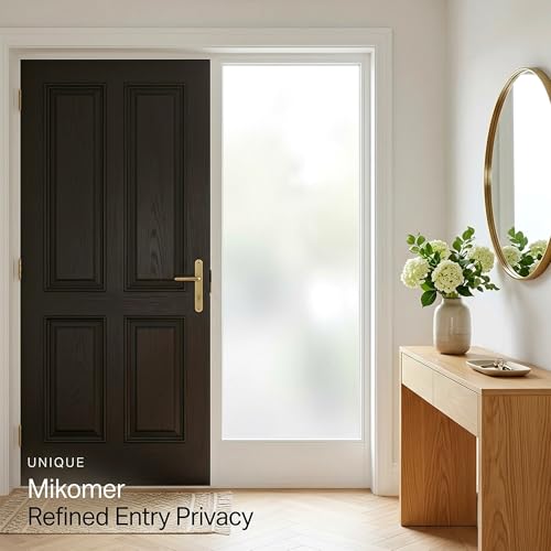 White Frosted Privacy Window Film, Static Cling, Heat Control, Anti UV, 35'' x 78.7''