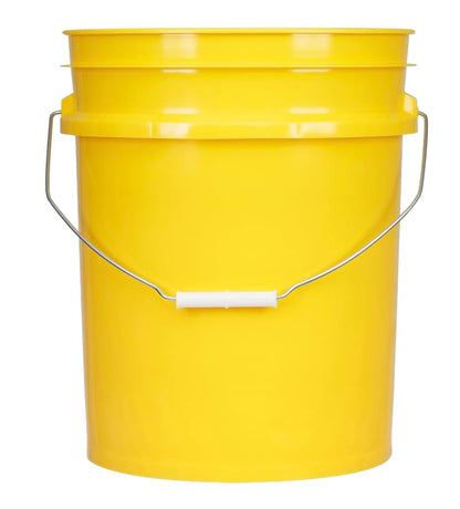 5 Gallon Premium HPDE Plastic Bucket - Made in USA Food Grade Storage Container, BPA Free All Purpose Pail (2, Yellow) - color: Yellow
